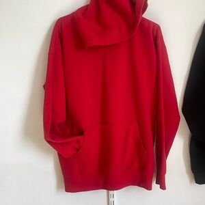 Red hoodie. Generic brand, size S/M